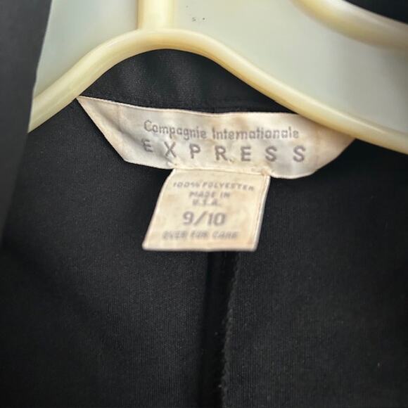 Express Black Jumpsuit – Zip Front Collared Size 9/10 - Picture 3 of 3